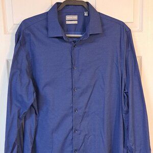 Michael Kors Men's Dark Blue Button Down Shirt